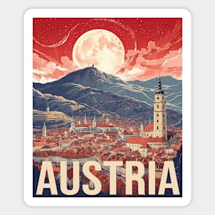 Graz Austria Vintage Travel Retro Tourism Magnet